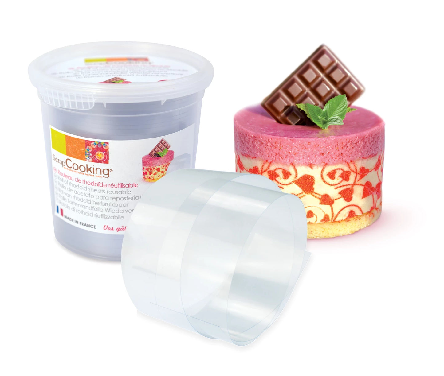 3M KUNSTSTOFF-KLEBEBAND FÜR DESSERTS, HÖHE 4 CM