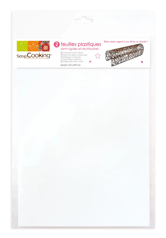 2 FEUILLES DE PLASTIQUE A4
