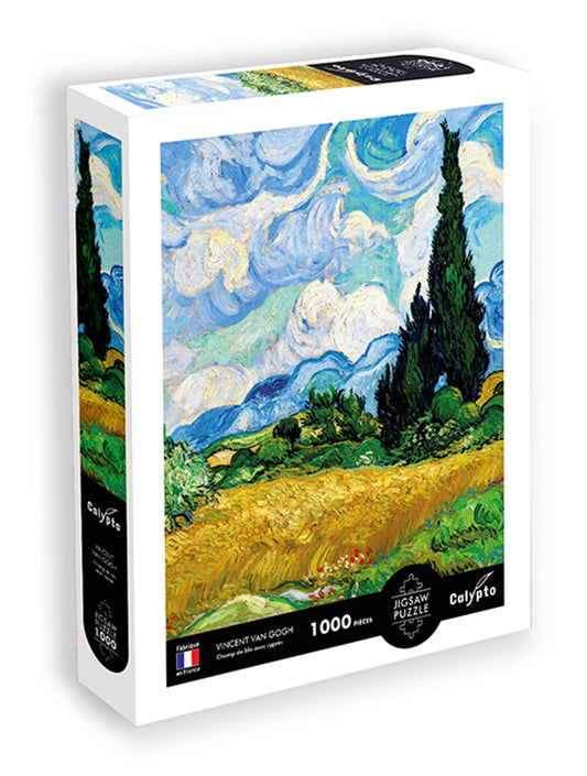 PZ 1000PC OEUVRE D'ART CHAMP DE BLÉ AVEC CYPRÈS VINCENT VAN