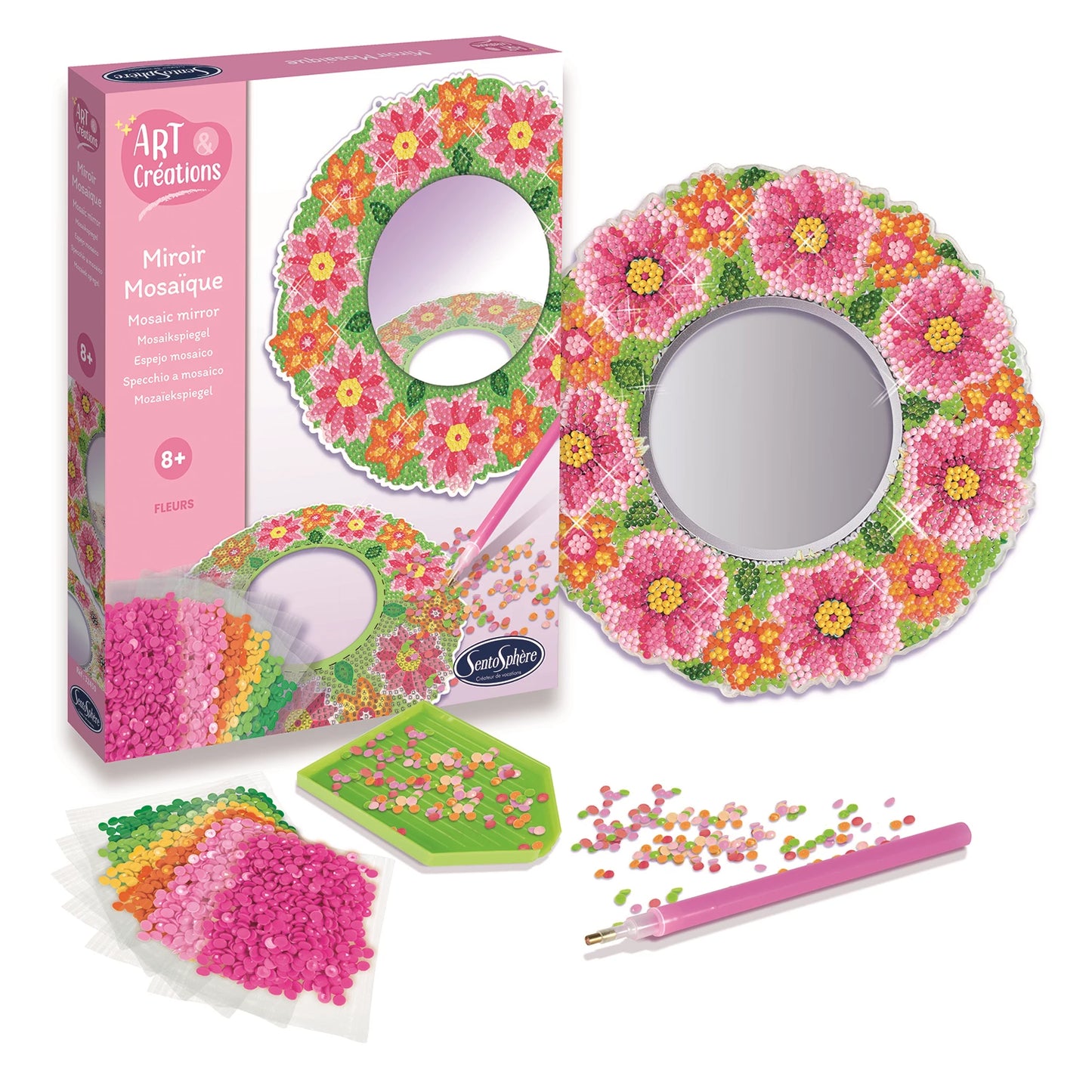 A&C MOSAIK SPIEGEL BLUMEN (FR-DE-IT-EN-ES-NL-PT)