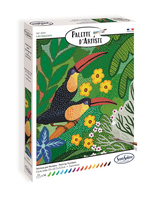 PALETTE D'ARTISTE LES TOUCANS (FR-DE-IT-EN-ES-NL-PT)
