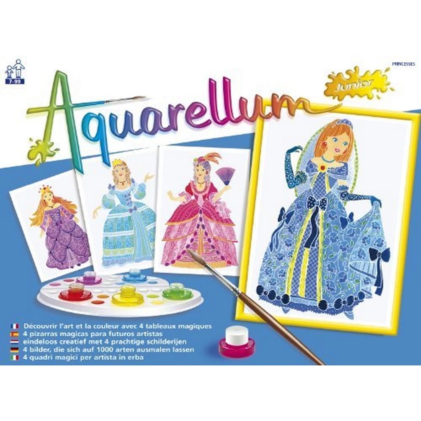 AQUARELLUM JR 4T PRINCESSES (FR-DE-IT-EN-ES-NL)