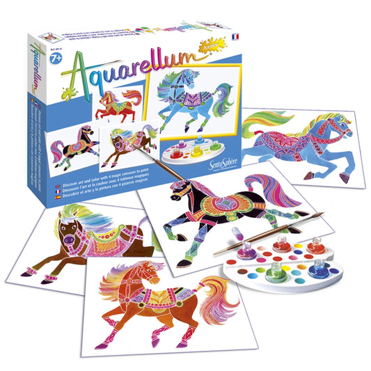 CHEVAUX AQUARELLUM JR 4T (FR-DE-IT-EN-ES-NL)