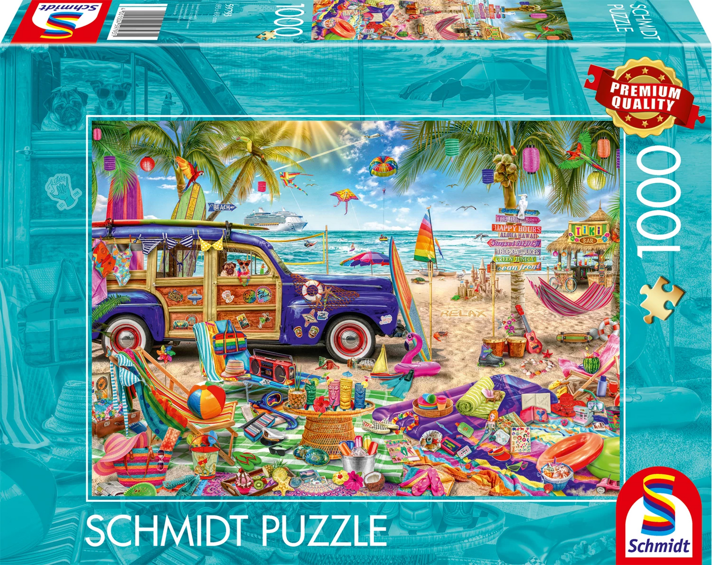 PUZZLE SONNIGE STRANDZEIT 1000 TEILE - SCHMIDT