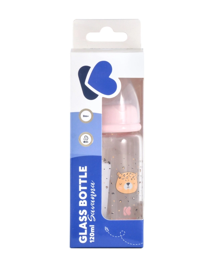 GLASFLASCHE 120ML - SAVANNA PINK - KIKKABOO