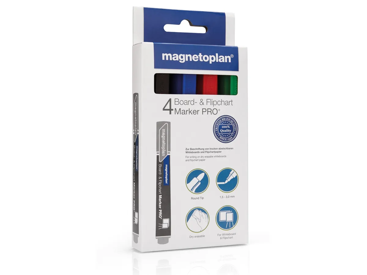 PENNARELLI PER LAVAGNA COLRI ASS. PACK DA 4 - MAGNETOPLAN