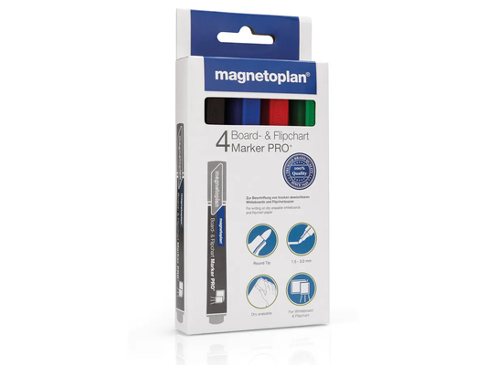 PENNARELLI PER LAVAGNA COLRI ASS. PACK DA 4 - MAGNETOPLAN