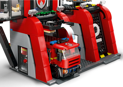 FEUERWEHRWACHE UND FEUERWEHRWAGEN - 60414 - LEGO