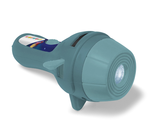 LAMPE DE POCHE PROJECTEUR AVEC 3 DISQUES (BLEU) - KIDYWOLF