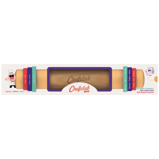 ROULEAU À PÂTISSERIE AVEC ANNEAUX EN SILICONE - CHEF CLUB