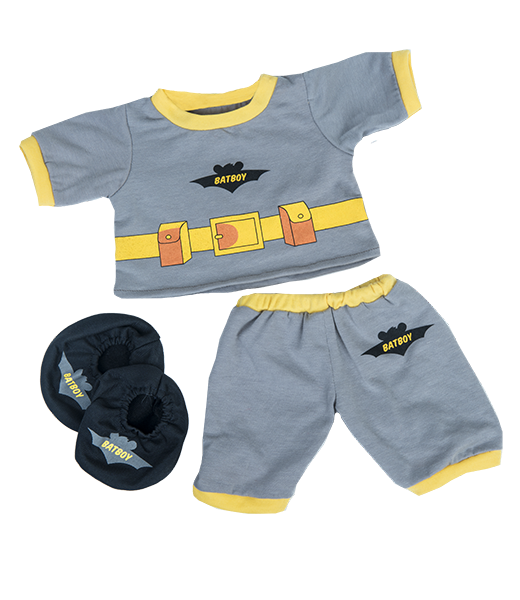 BAT MAN SCHLAFANZUG OUTFIT - 40CM - MAKE A TEDDY