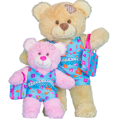 BLUMEN TANKINI MIT TASCHEN-OUTFIT - 40CM - MAKE A TEDDY