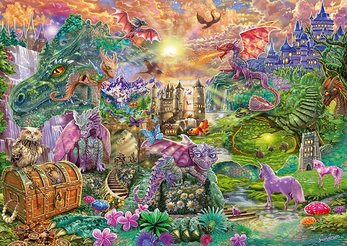PUZZLE TERRE DES DRAGONS 1000 PCES - SCHMIDT