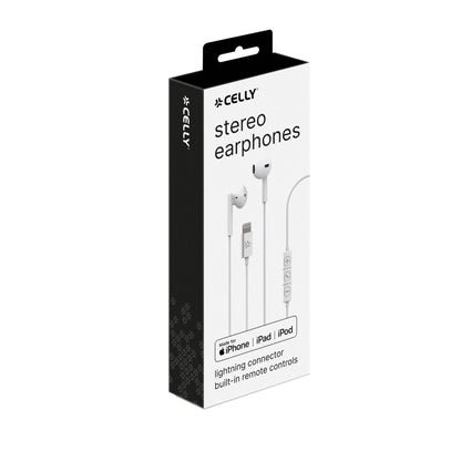 HEADSET STEREO ULTRA LIGHT DROP LIGHTNING WHITE - CELLY