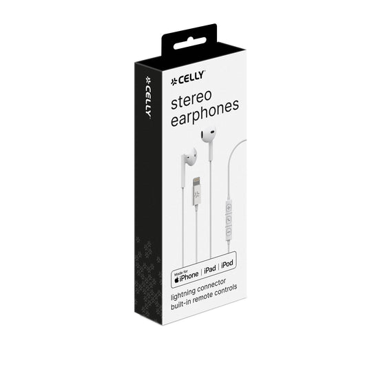 HEADSET STEREO ULTRA LIGHT DROP LIGHTNING WHITE - CELLY
