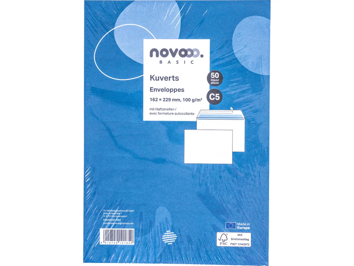 BUSTE BIANCHE SENZA FINESTRA PACK DA 50 162X229 - NOVOOO