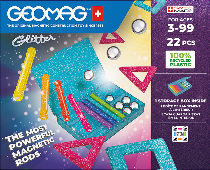 534 GLITTER RECYCELTE ELEMENTE 22 - GEOMAGWORLD