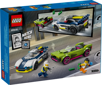 COURSE-POURSUITE EN VOITURE DE COURSE - CITY POLICE 60415 - LEGO