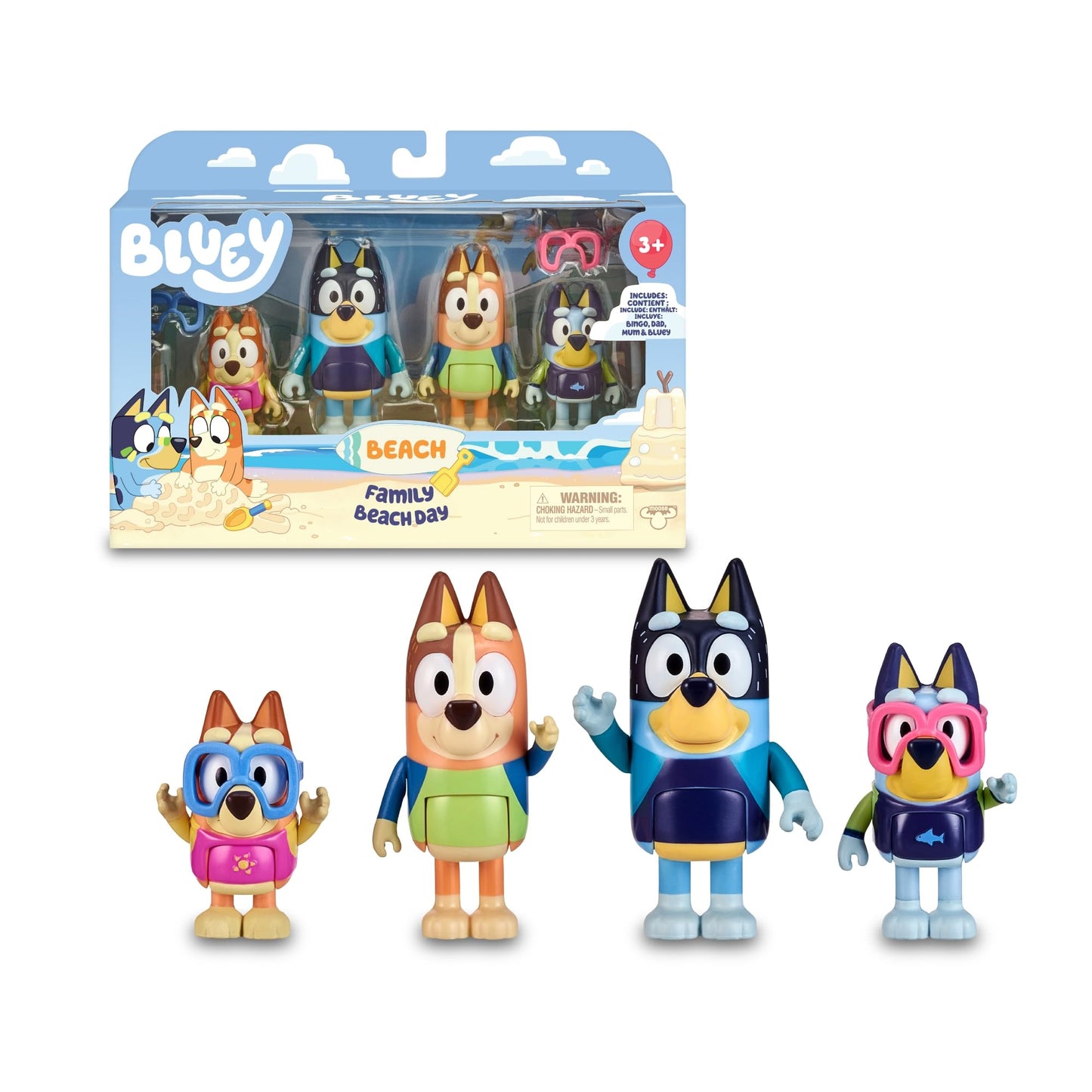 BLUEY AM MEER 4 FIGUREN-SET - GIOCHI PREZIOSI