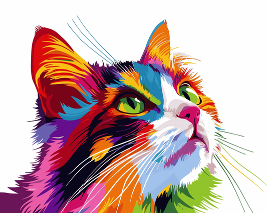 KUSCHELKATZE POP ART – MALEN NACH ZAHLEN – COLORELLE