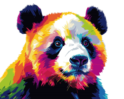 PANDA POP ART - MALEN NACH ZAHLEN - COLORELLE