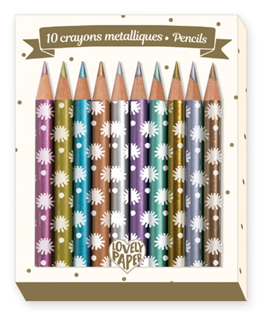 10 METALLISIERTE BUNTSTIFTE - DJECO