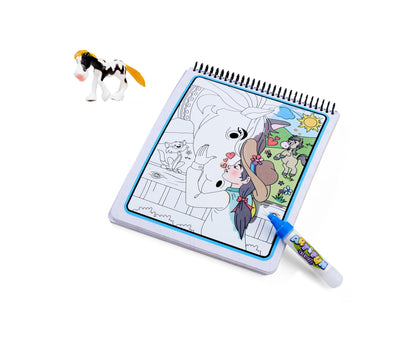 LIBRO DA COLORARE CAVALLI CON PENNA AD ACQUA - ART & FUN