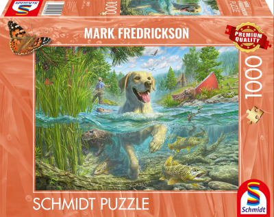 PUZZLE LABRADOR IM WASSER 1000 TEILE - SCHMIDT