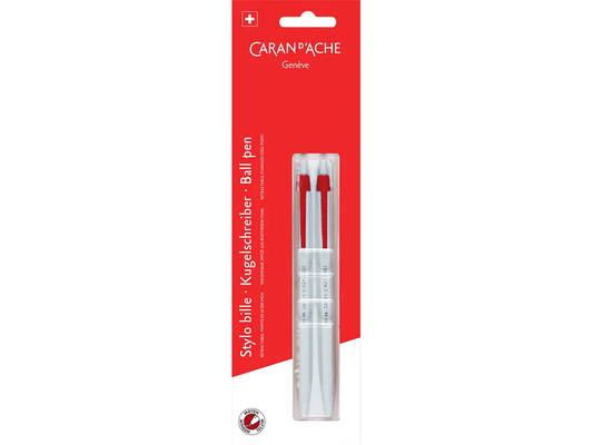 PENNA A SFERA ROSSO PACK DA 2 - CARAN D'ACHE