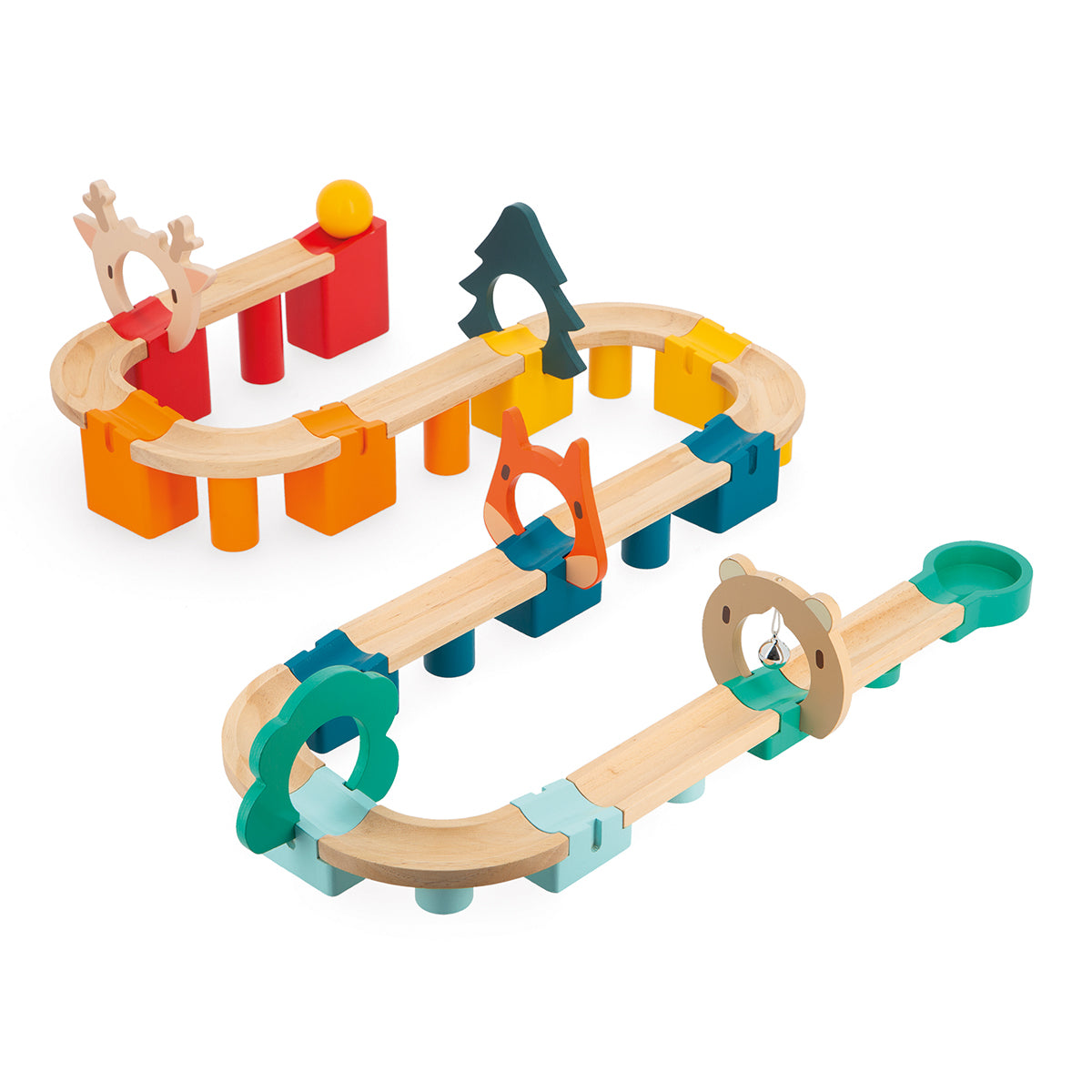 🟡 HOLZ-MURMELBAHN - JANOD - BESTSELLER