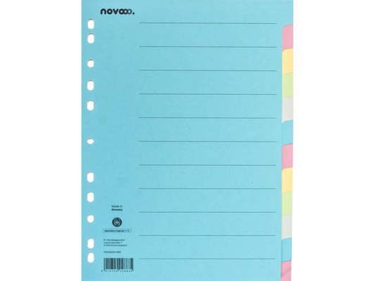 SEPARATORE PER 12 CATEGORIE COLORATE A4 - NOVOOO
