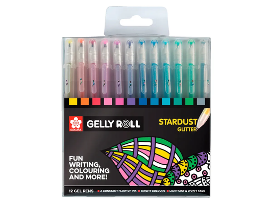PENNE GEL GLITTER PACK DA 12 - SAKURA