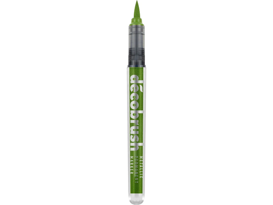 PENNA DECO BRUSH METALLICA VERDE CHIARO - KARIN