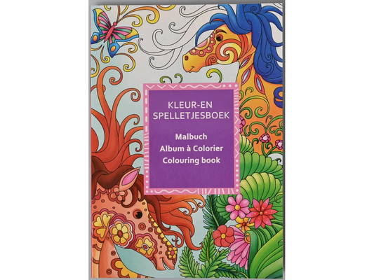 LIBRO DA COLORARE CON 6 MINI MATITE ASS. - ROOST