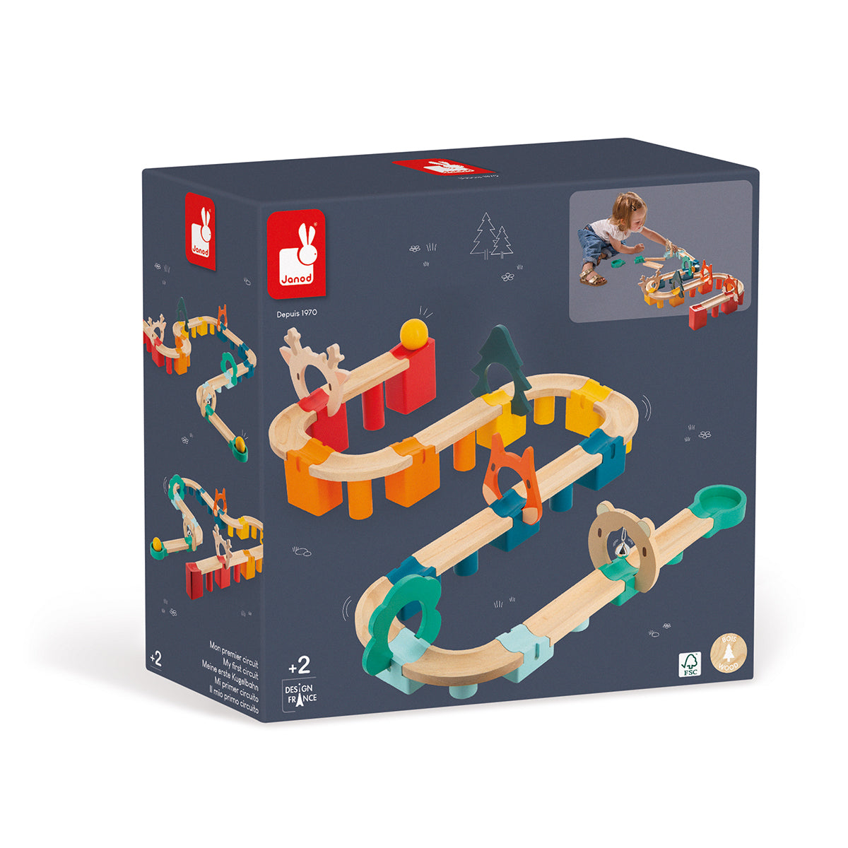 🟡 HOLZ-MURMELBAHN - JANOD - BESTSELLER