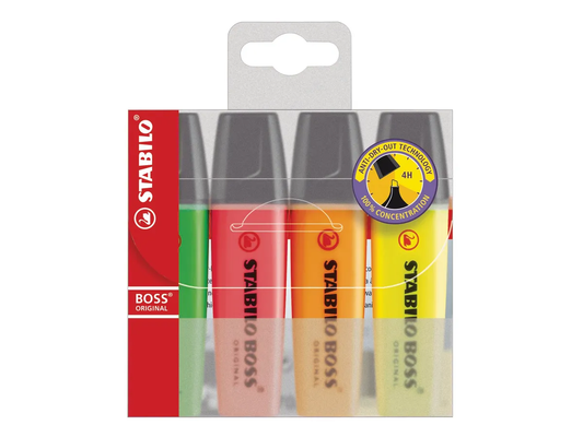 EVIDENZIATORI CLASSICI PACK DA 4 - STABILO