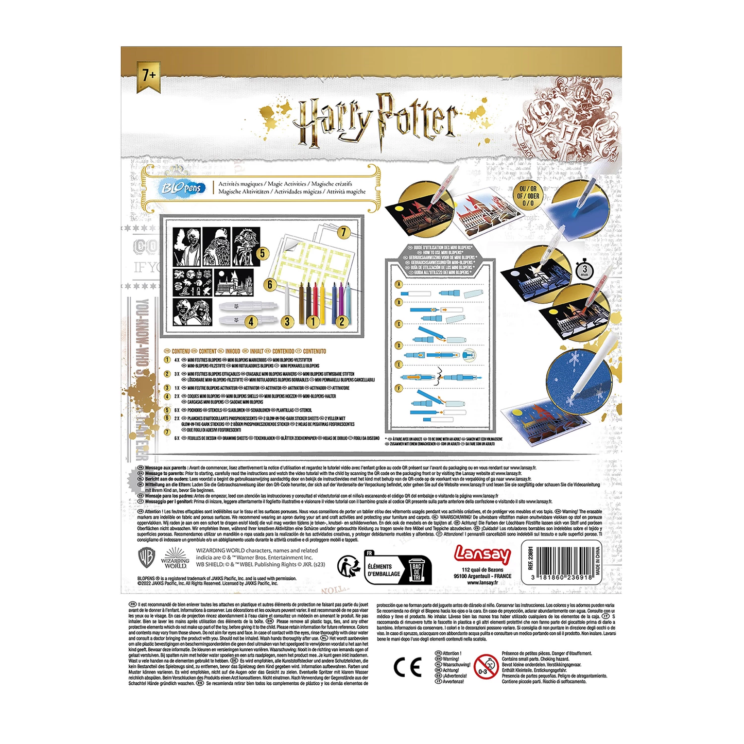 SET DE STYLOS À PEINDRE HARRY POTTER - BLOPENS