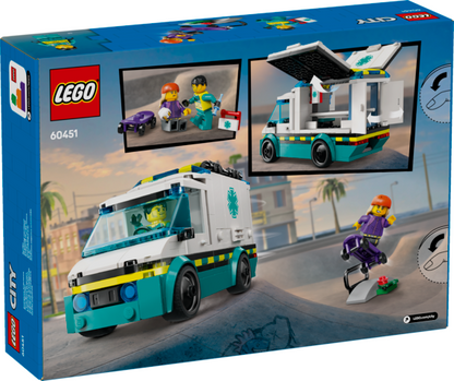 AMBULANCE D'URGENCE - CITY 60451 - LEGO