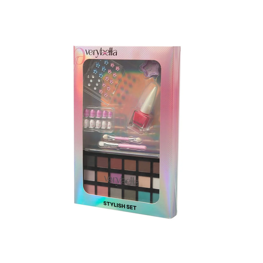 SET MAQUILLAGE AVEC VERNIS À ONGLES - TRÈS BELLE