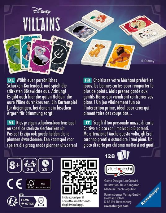 JEU DE CARTES VILLAINS VOYAGE - RAVENSBURGER - FR
