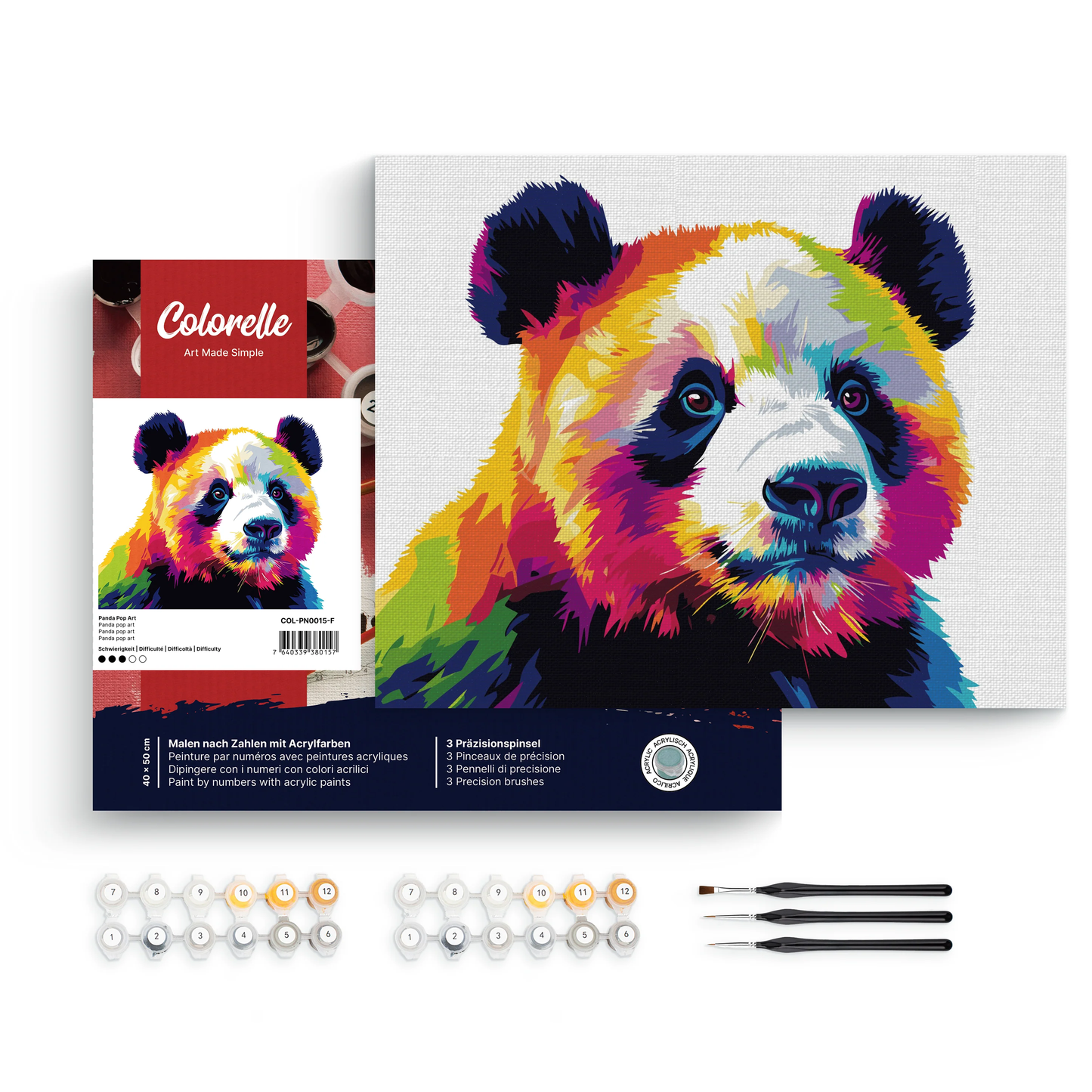 PANDA POP ART - MALEN NACH ZAHLEN - COLORELLE