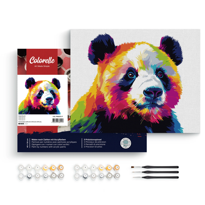 PANDA POP ART - MALEN NACH ZAHLEN - COLORELLE