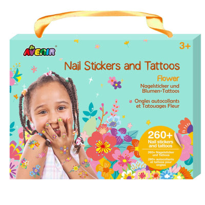 AUTOCOLLANTS ONGLES ET TATTOOS FLEURS - AVENIR