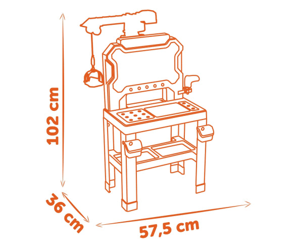 🟡 BLACK AND DECKER WERKSTÄTTE - SMOBY -BESTSELLER