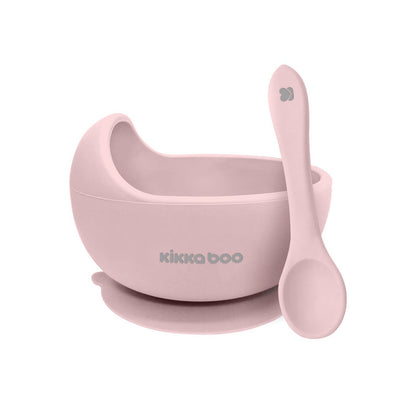 YUMMY SCHALE MIT LÖFFEL - PINK - KIKKABOO