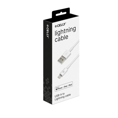 USB-/Lightning-Kabel Weiß - CELLY