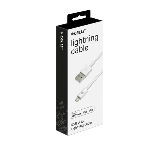 USB-/Lightning-Kabel Weiß - CELLY