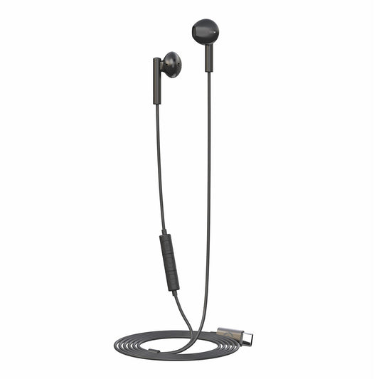HEADSET STEREO ULTRA LIGHT DROP USB-C BLACK - CELLY