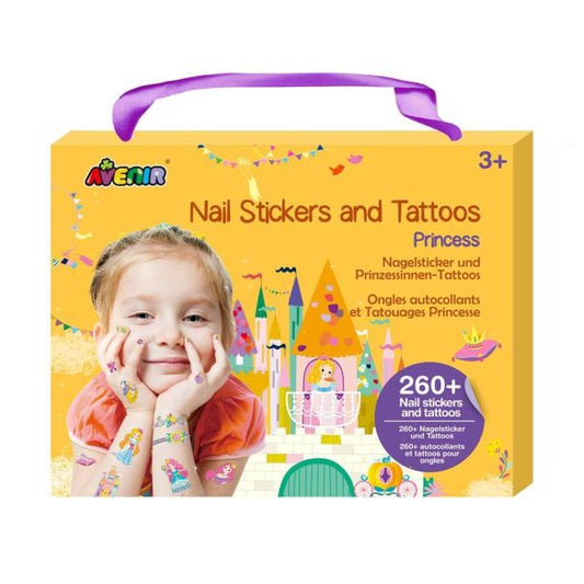 AUTOCOLLANTS POUR ONGLES ET TATOUAGES PRINCESSE - AVENIR