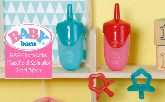 FLASCHEN- UND SCHNULLER-SET ROT/BLAU – BABY BORN